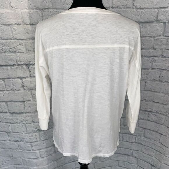 Gap vneck Longsleeve batwing top white sz S women - Picture 8 of 12